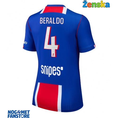 Paris Saint-Germain Lucas Beraldo #4 Domaci Dres za Ženska 2026-27 Kratak Rukav